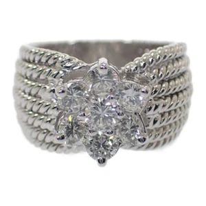 Damiani Ring K18 White Gold Size US 6 Women's Unisex TGIS - Picture 1 of 9