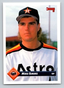 1993 Donruss 32 Mike Simms Houston Astros - Picture 1 of 2