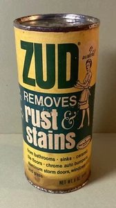 Vintage Zud Household Cleaner Stain Remover Advertising Can - Picture 1 of 11