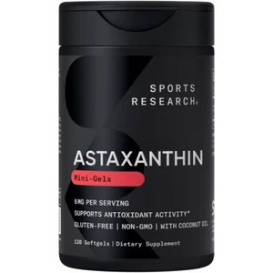 Astaxanthin Supplement from Algae - For Antioxidant Activity, Skin & Eye Health - Picture 1 of 7