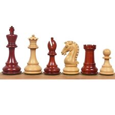 3.9" Craftsman Staunton Chess Pieces Only set-Triple weighted Bud rose Wood