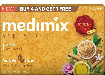 Medimix Ayurvedic Sandal Soap, 125 g ( 4+1 Offer Pack) - Image 1 of 4