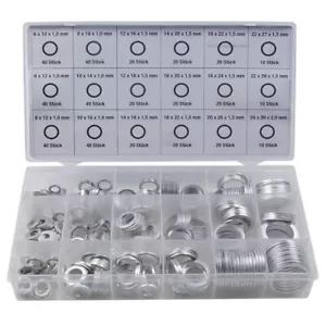 450 tlg ALU-Dichtring Sortiment Aluminium Dichtung Dichtungsring Satz O-Ring Set - Bild 1 von 4
