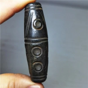 Cuentas antiguas 45 g Tíbet dzi meteorito antiguo amuleto gzi cuentas colgantes z788 - Imagen 1 de 8