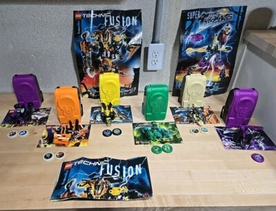 Lot Lego TECHNIC THROWBOTS 8504-8507 W/ 8521 Flare 8522 Spark Canisters Manuals - Image 1 of 4