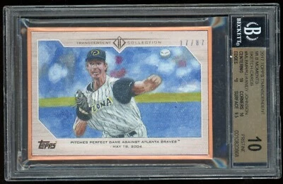 Randy Johnson 2017 Topps Transcendent Sketch Card #d /87 BGS 10 Diamondbacks - Image 1 of 2