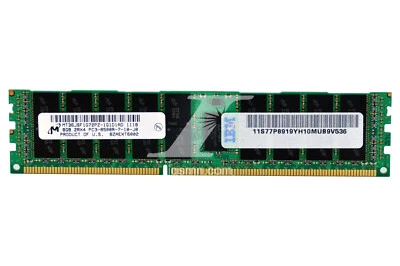 IBM 77P8919 8GB PC3-8500R 2RX4 DDR3-1066 ECC RDIMM Server Memory - Image 1 of 3