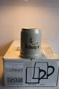 6 Bitburger Bierkrüge mit Henkel 0,5 Liter = Steinzeugkrüge = Biergläser - Bild 1 von 2