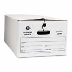 Business Source® Storage Boxes, 350 Lbs., 12 Per Carton, White (Bsn26750)