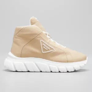 NWB PRADA***Nylon Lace-Up Mid-Top Sneakers****EU 39.5 US 9.5 $1020 - Picture 1 of 11
