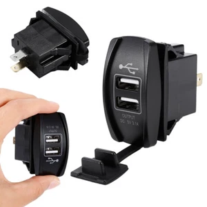 Cargador de teléfono 3.1A toma de corriente para automóvil puertos USB dobles enchufe adaptador accesorios - Imagen 1 de 12