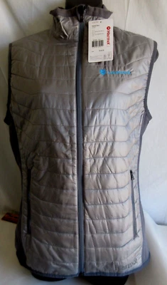 Chaleco Variante Marmot Pequeño Gris Cremallera Completa Ligero Acolchado Bordado LOGO NUEVO CON ETIQUETAS Foto 1 de 4