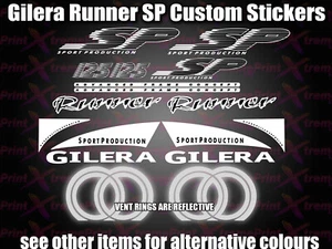 Juego de calcomanías de pegatinas personalizadas Gilera Runner SP FXR 125 172 180 183 BLANCO Y NEGRO - Imagen 1 de 1