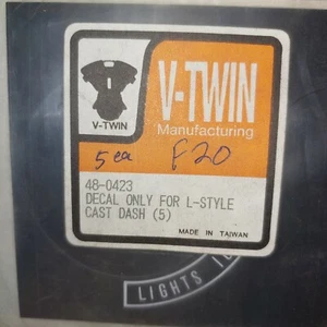 Harley 48-0423,71300-79 5ea Black Dash Panel Decals Softail Dyna Shovelhead F20 - Picture 1 of 3