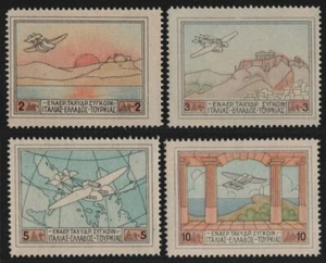 Griechenland 1926 - Mi-Nr. 300-303 ** - MNH - Flugzeuge / Airplanes (I) - Bild 1 von 2