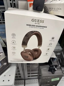 Guess Bluetooth 5.3 Wireless Headset On-Ear 4G Script Logo Black - Picture 1 of 3