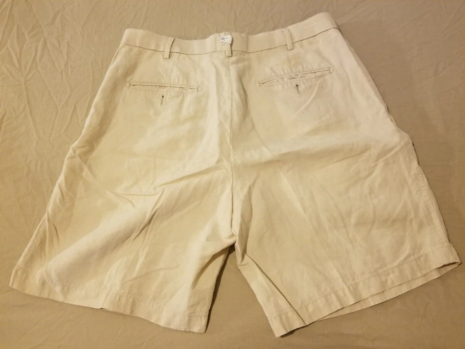 Pantalones Cortos Hombre Daniel Cremieux Lino 36 Caqui Chino 35 Foto 1 de 3