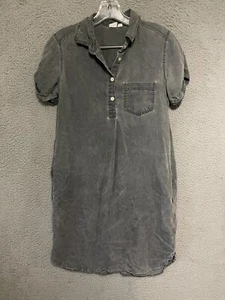 GAP Hemdblusenkleid Gr. XS Lyocell Knopf grau Mini Etuikleid Erwachsene - Bild 1 von 5