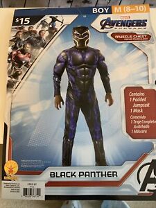 New Boys Halloween Costume Black Panther Medium