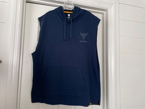 men's project rock terry bull sleeveless moletom com capuz