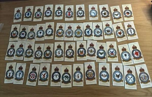 RAF BADGES JOHN PLAYER CIGARETTE CARDS RAF BADGES 1930'S 49 CARDS - Picture 1 of 2