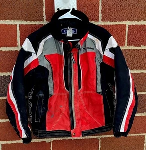 vintage polaris snowmobile jacket coat size youth Large Red - Picture 1 of 8