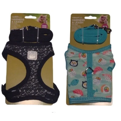 Vibrant Life Cat Harness + Leash (Cats 5-10lb, 7-11in, Neck 12-16in Chest) B47 - Image 1 of 4
