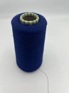 65% Cashmere/35% Silk. 180g Cone. 2/65nm Fine Cobweb In Royal Blue.Italian Spun - Picture 1 of 4