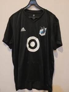 ADIDAS MLS MINNESOTA UNITED FC TEAM TRAINING JERSEY BLACK SIZE L - Picture 1 of 4