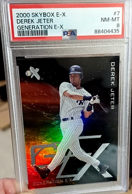 🍌HOF Derek Jeter PSA NM- MINT 2000 Skybox E-X Generation E-X 7GX Insert Yankees - Image 1 of 4