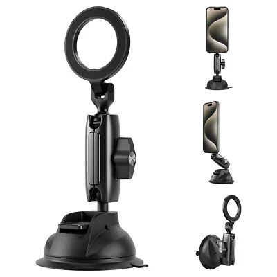 Magnetic Vacuum Suction Cup Holder Car Navigation Phone Mount Desktop Bracket - Image 1 of 4