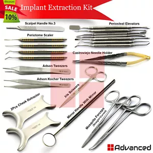 Dental Implant Extraction Oral Surgery Kit Periosteal Elevators Periotome Scaler - Picture 1 of 11