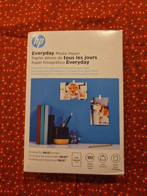 HP Everyday Photo Paper 4x6 Glossy 100 Sheets - New/Sealed - Image 1 of 3
