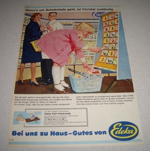 Jahr 1962 orig.Reklame Werbung Edeka Christel... Edel Vollmilch-Schokolade - Bild 1 von 1