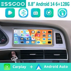 Radio Coche Gps Carplay para Audi A6 C6 4F MMI 2G 2005-2009 6+128GB SWC Wifi 4G GPS - Imagen 1 de 19