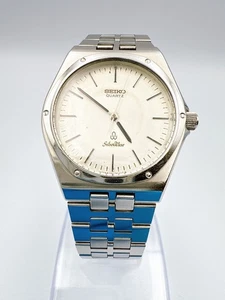 Reloj de cuarzo vintage Seiko Silver Wave 6030-7050 esfera blanca Japón raro - rango C - Imagen 1 de 22