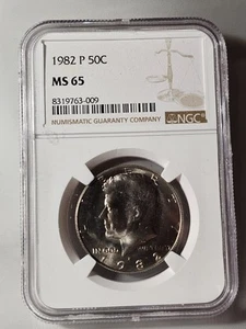 1982 P 50C Kennedy Half Dollar NGC MS 65 New Holder - Picture 1 of 2