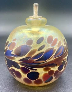 Maytum Studios Art Glass Oil Lamp Signed Dated 1984 - Picture 1 of 8