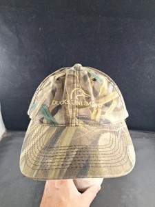 Vtg Advantage Wetland Camo Ducks Unlimited Hunting Snapback Hat Cap *12FB - Picture 1 of 7