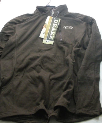 Drake Waterfowl 2040BRN-2XL Brown MST Breathlite Quarter-Zip Shirt Jacket - Image 1 of 4