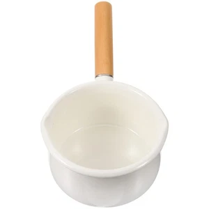 Email Snow Frying Pan Baby Kleiner Kochtopf Milchpfanne Aus Emaille - Bild 1 von 12