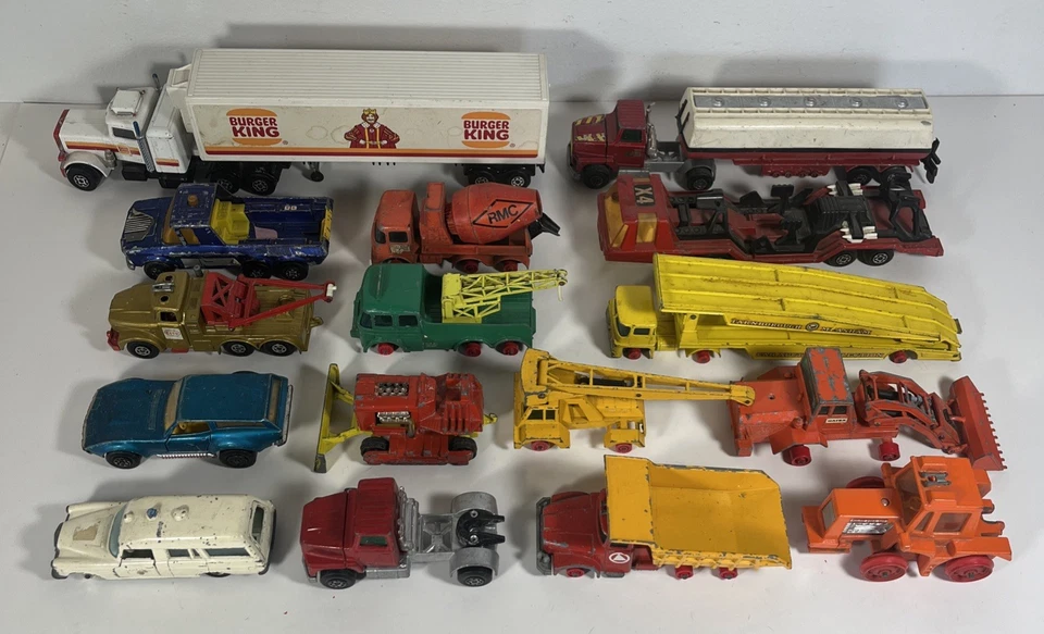 Matchbox Lesney Junkyard Lot Of 16 Super Kings Speed Kings King Size  - Image 1 of 4