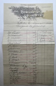 25 de diciembre de 1933: The Dent Hardware Co Fullerton, PA (lista para regalar cigarros) - Imagen 1 de 1
