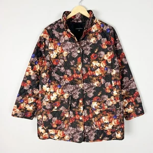 Cynthia Rowley Quilted Jacket Fall Floral Snap Front Size 1X Women's - Picture 1 of 5