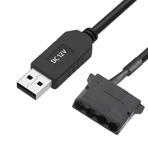 A16 USB To 4Pin Molex Socket Adapter Cable For 12V Computer PC Fan 30Cm - Picture 1 of 9