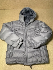Y2K Oakley Men's Full Zip Wave Puffer Soft Wear Puffer Jacket Size M Gray Purple - Picture 1 of 8