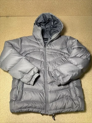Y2K Oakley Men's Full Zip Wave Puffer Soft Wear Puffer Jacket Size M Gray Purple - Image 1 of 4
