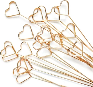 20 Stck. Metall Draht Blumen Tischkarten Halter Auswahl 13 Zoll Gold Foto Clip Memo für - Bild 1 von 12