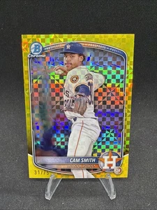 2025 Bowman Chrome - Cam Smith #BCP-48, Yellow X-Fractor /75 - Astros - Bild 1 von 6