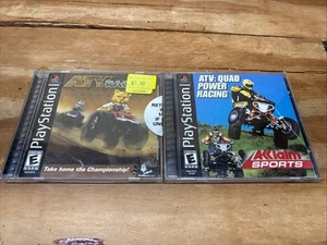 2 juegos de carreras de ATV PS1 - carreras de ATV y carreras de cuatro potencias para Playstation 1 en caja original - Imagen 1 de 11